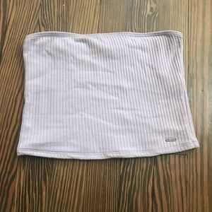 hollister purple ribbed tube top